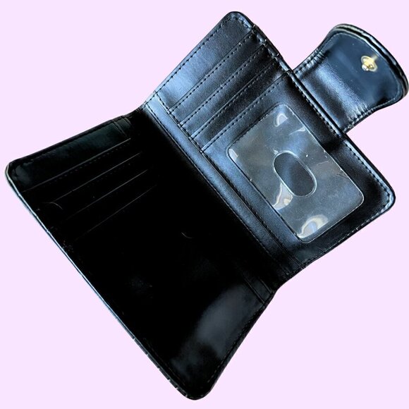 Buxton, Black, Crocodile Embossed, Faux Leather Wallet - Picture 3 of 6